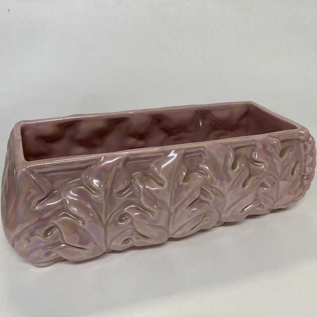 DECOR, Lustreware - Rectangular Pink Planter Pot